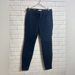 LOFT Classic Navy Slim Trousers skinny ankle petite/size 0P